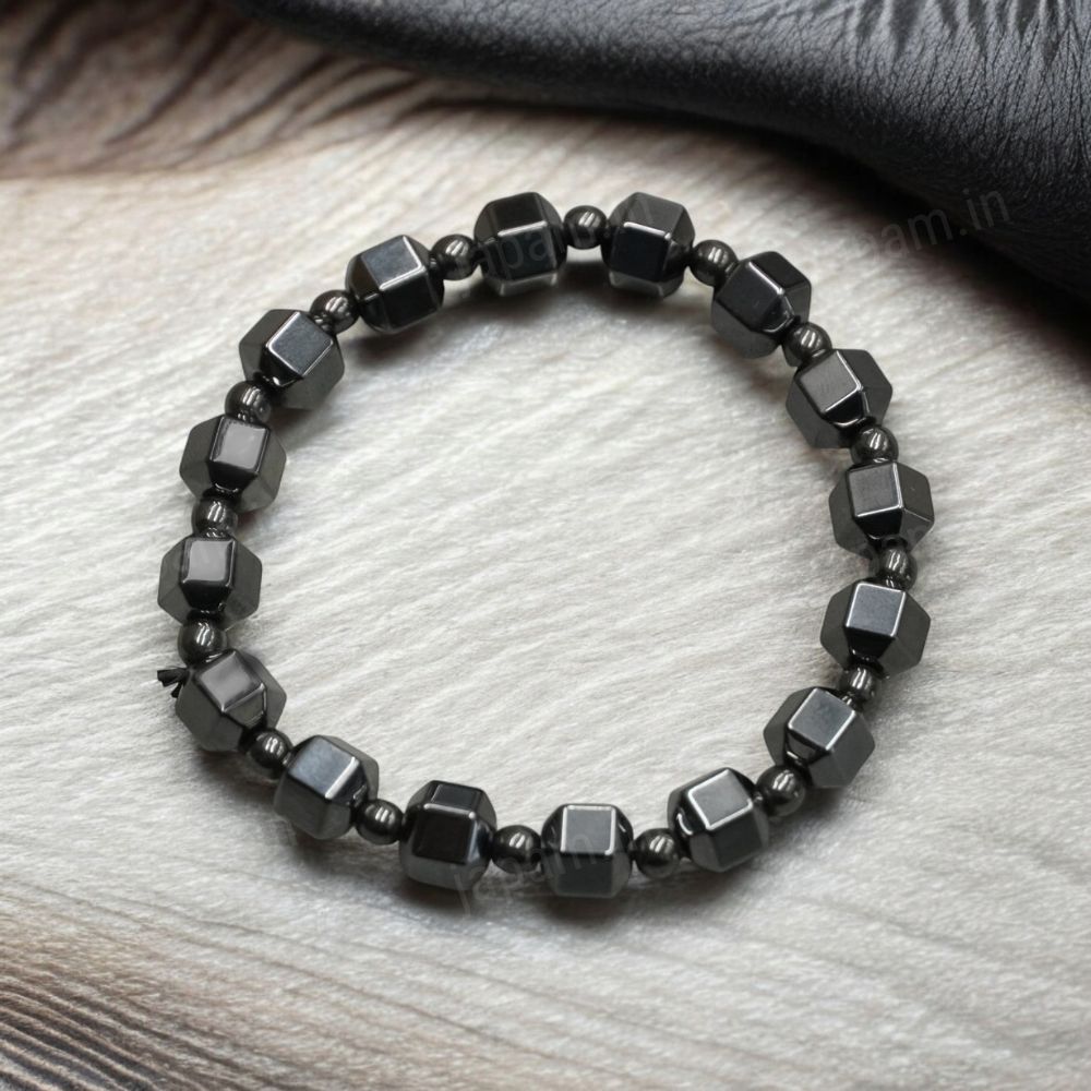 Natural Hematite Hexa Band