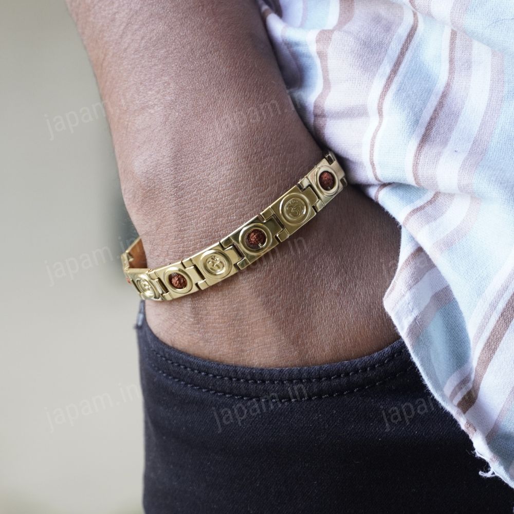 Gold Plated Rudra Om Divine Bracelet