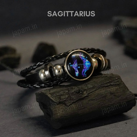 Zodiac Cosmic Leather Bracelet