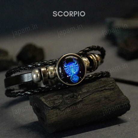 Zodiac Cosmic Leather Bracelet