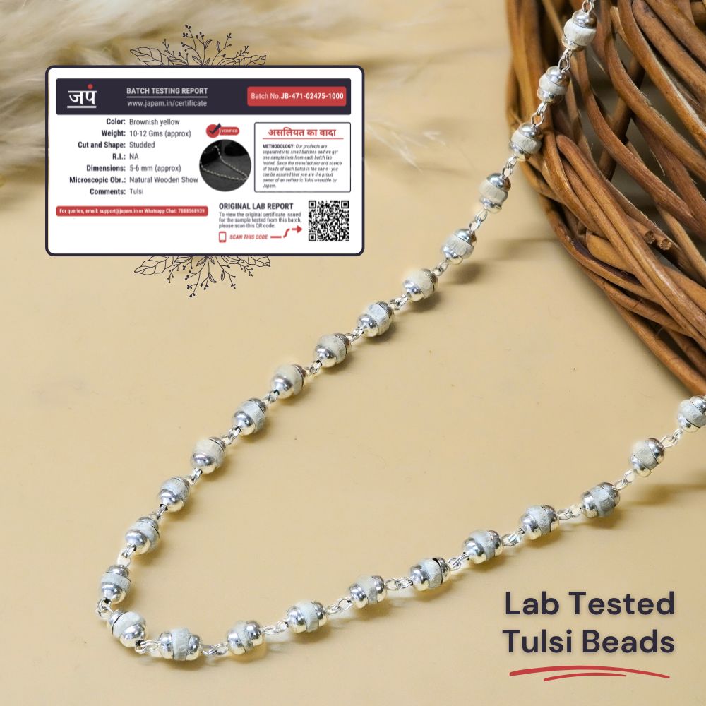 Silver Plated Tulsi Mala