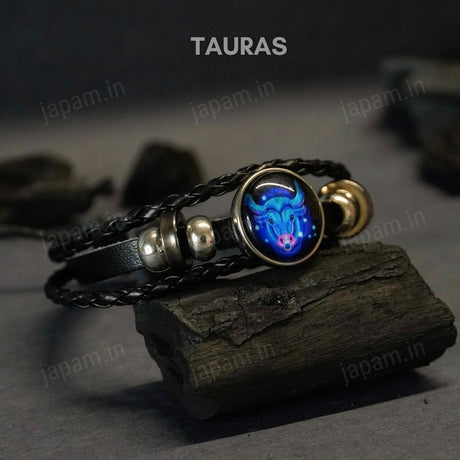 Zodiac Cosmic Leather Bracelet