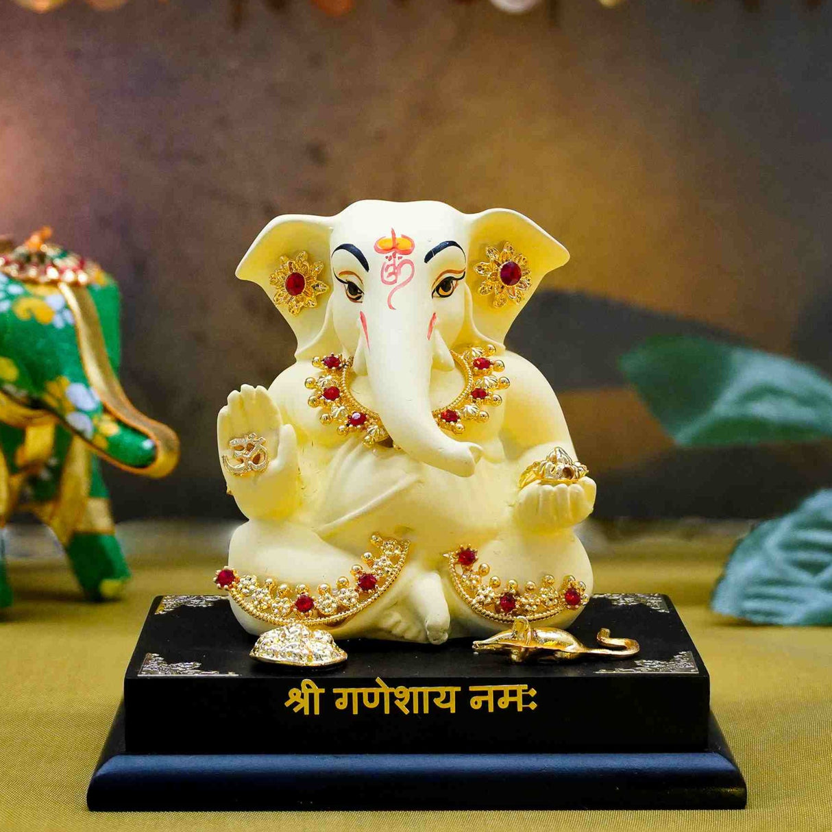 Ivory Glow Ganesh Ji Idol