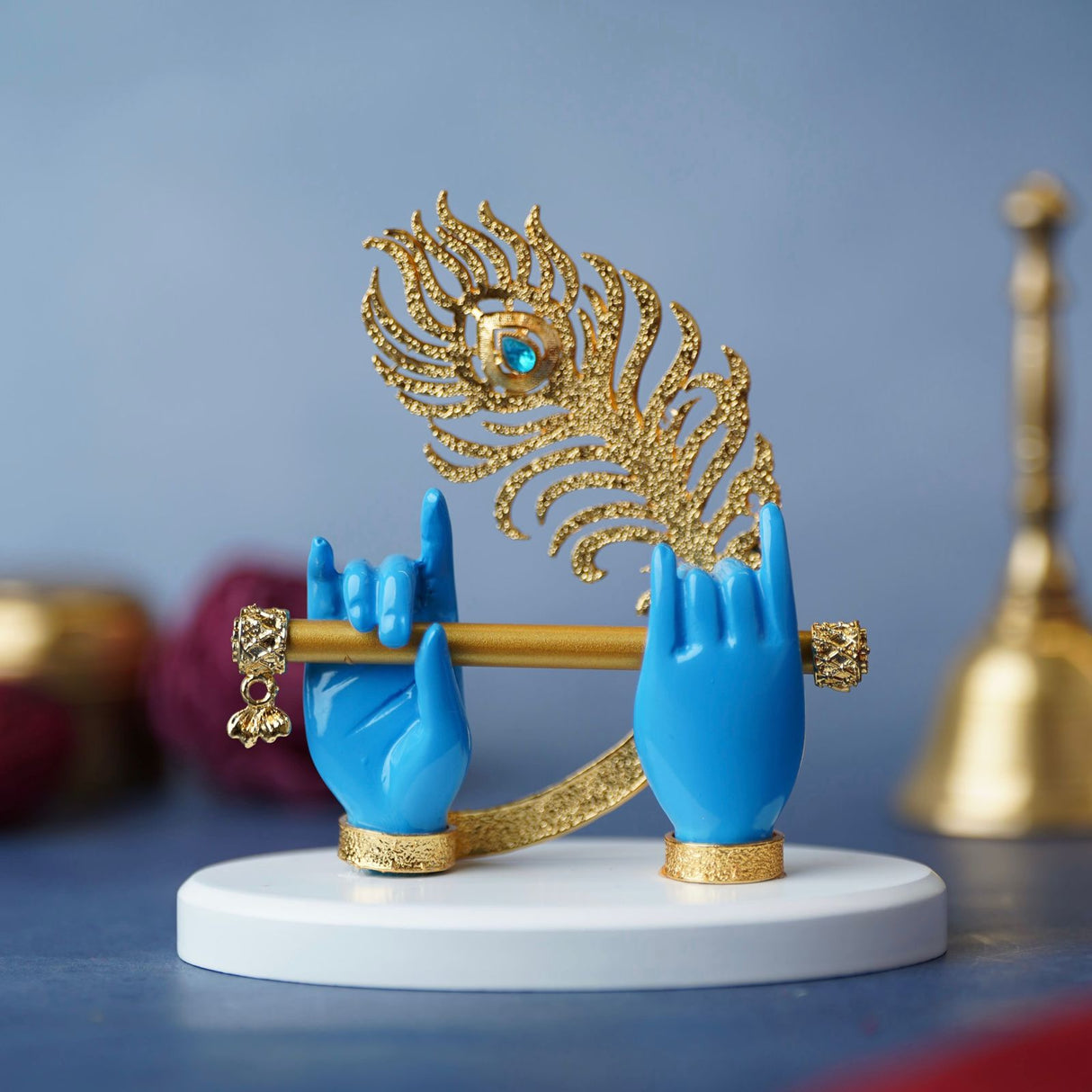 24K Gold Plated Swarn Bansuri Krishna Hands
