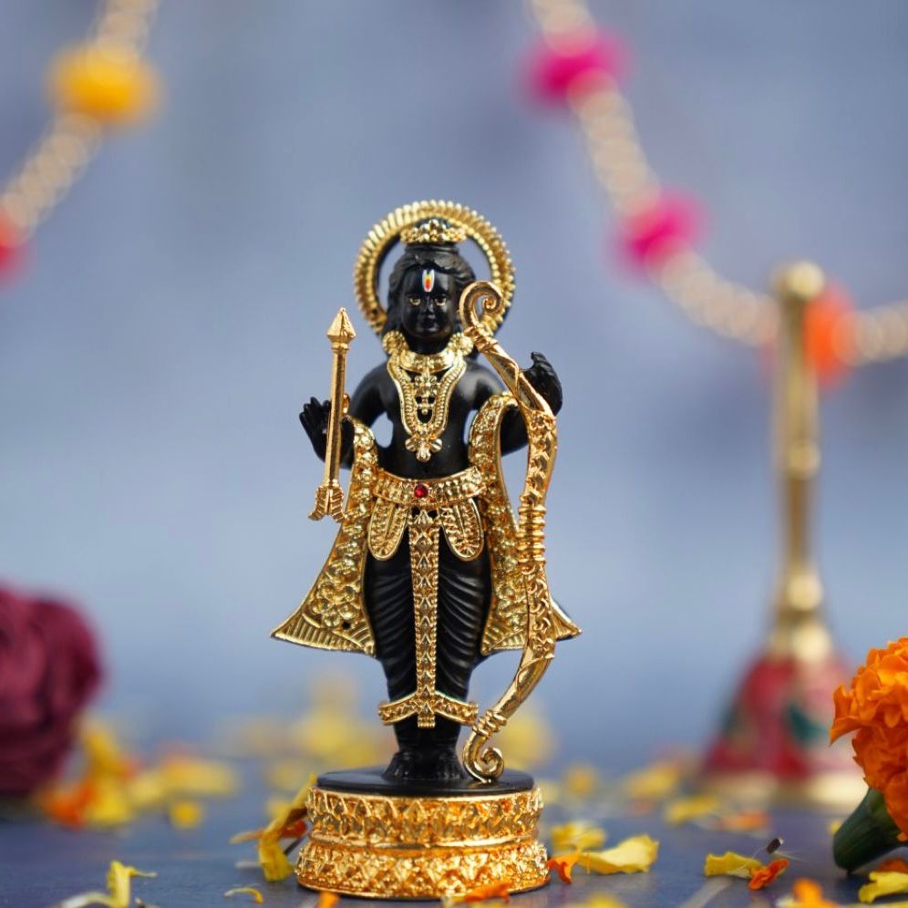 24K Gold Plated Ram Lalla Idol