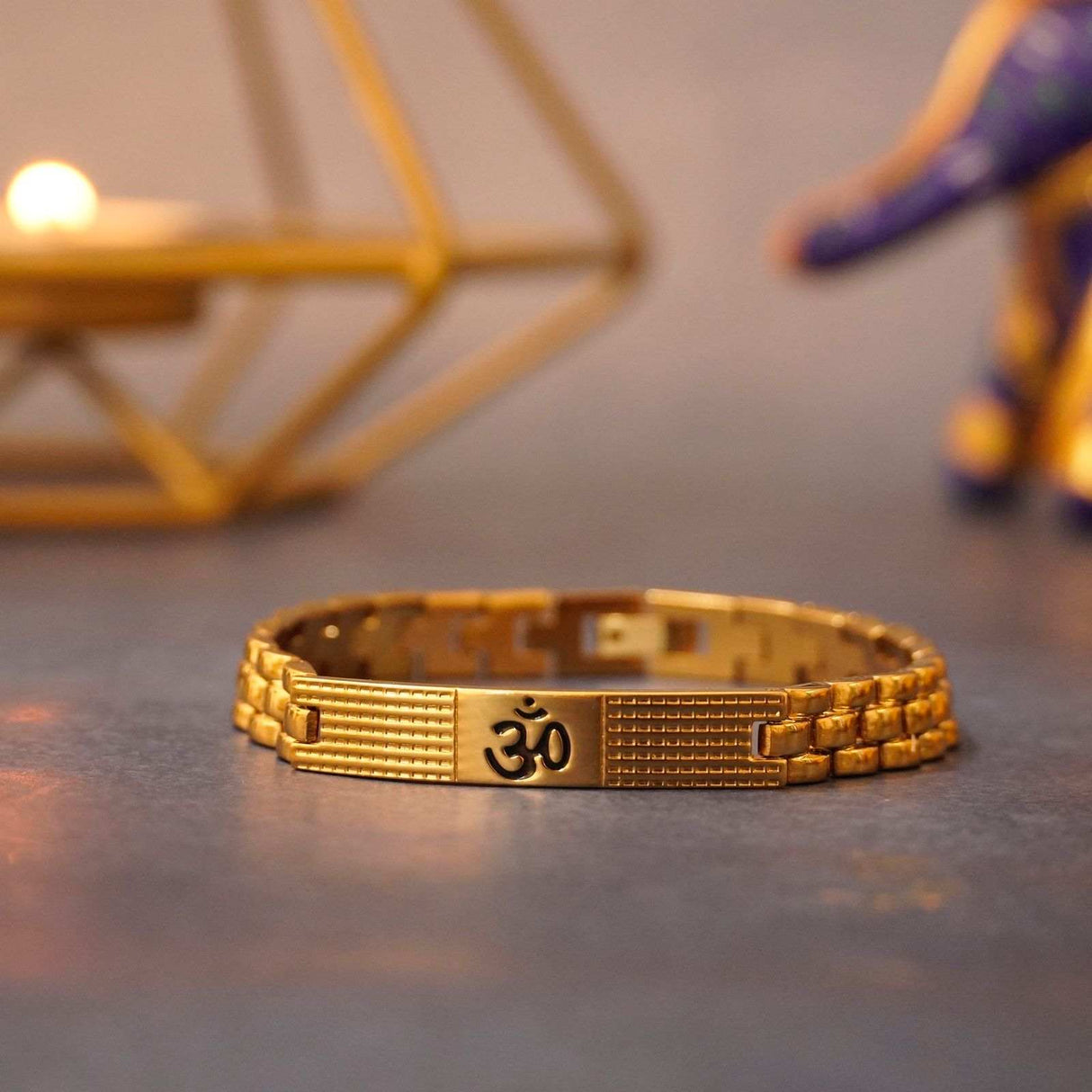 Gold Plated Women's Om Bracelet