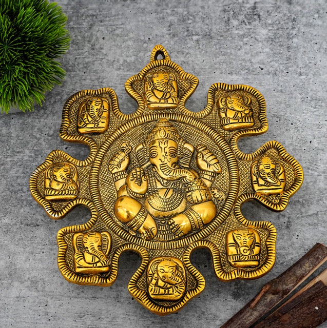 Ashtamukhi Ganesha Ji - Wall Hanging