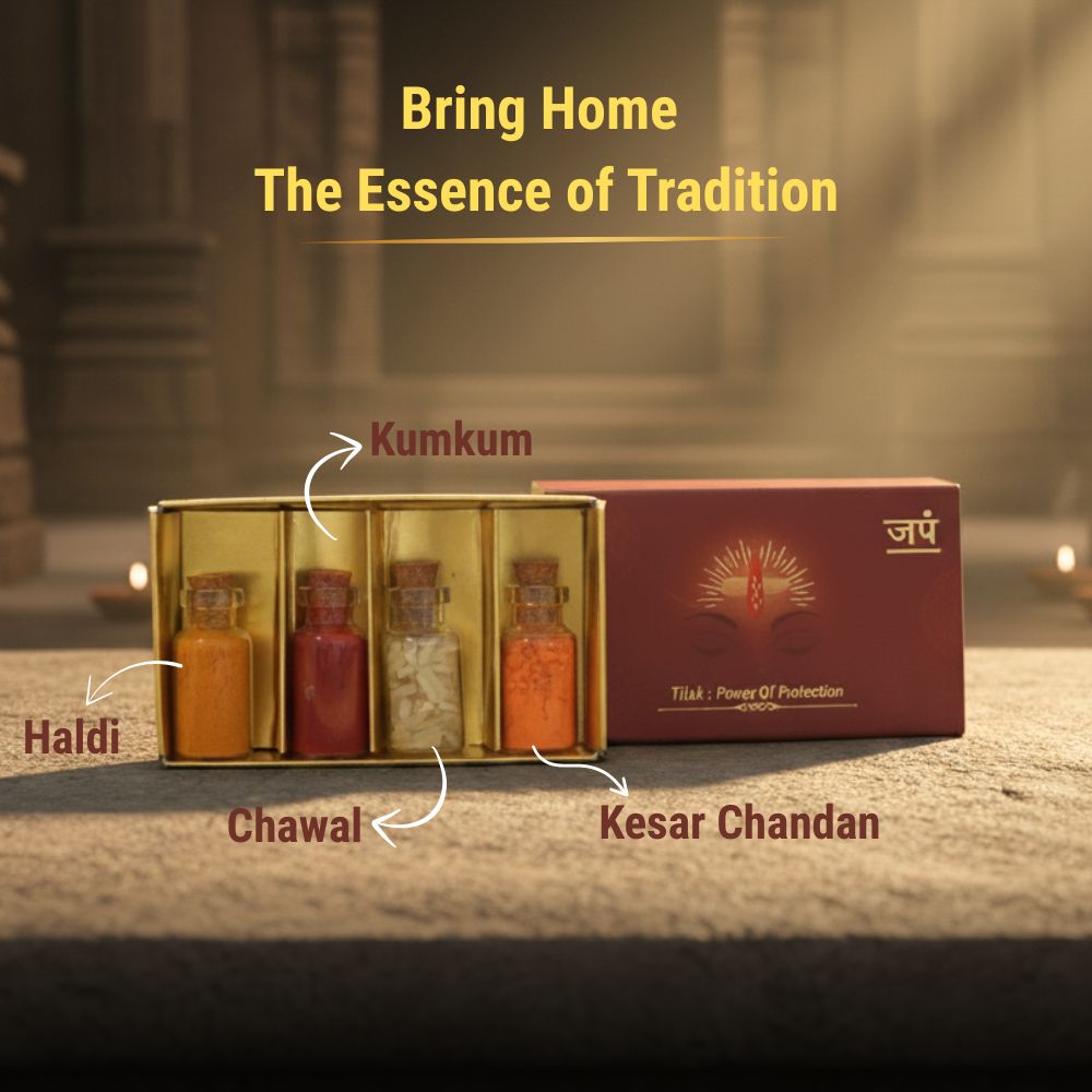 Divya Tilak Set - Kumkum, Haldi, Chandan & Chawal
