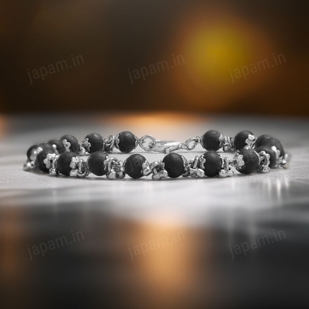 Silver Plated Karungali Elemental Bracelet For Women