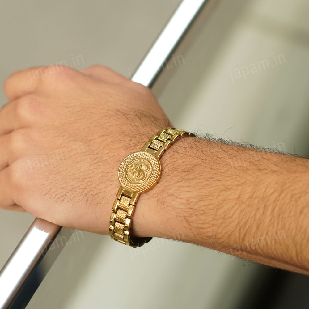 Gold Plated Divine Om Bracelet