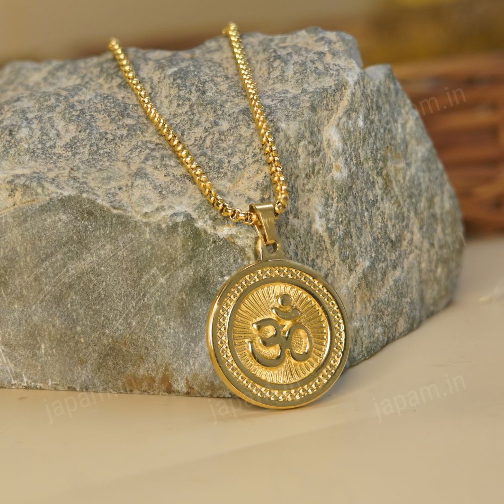 Gold Plated Divine Om Necklace