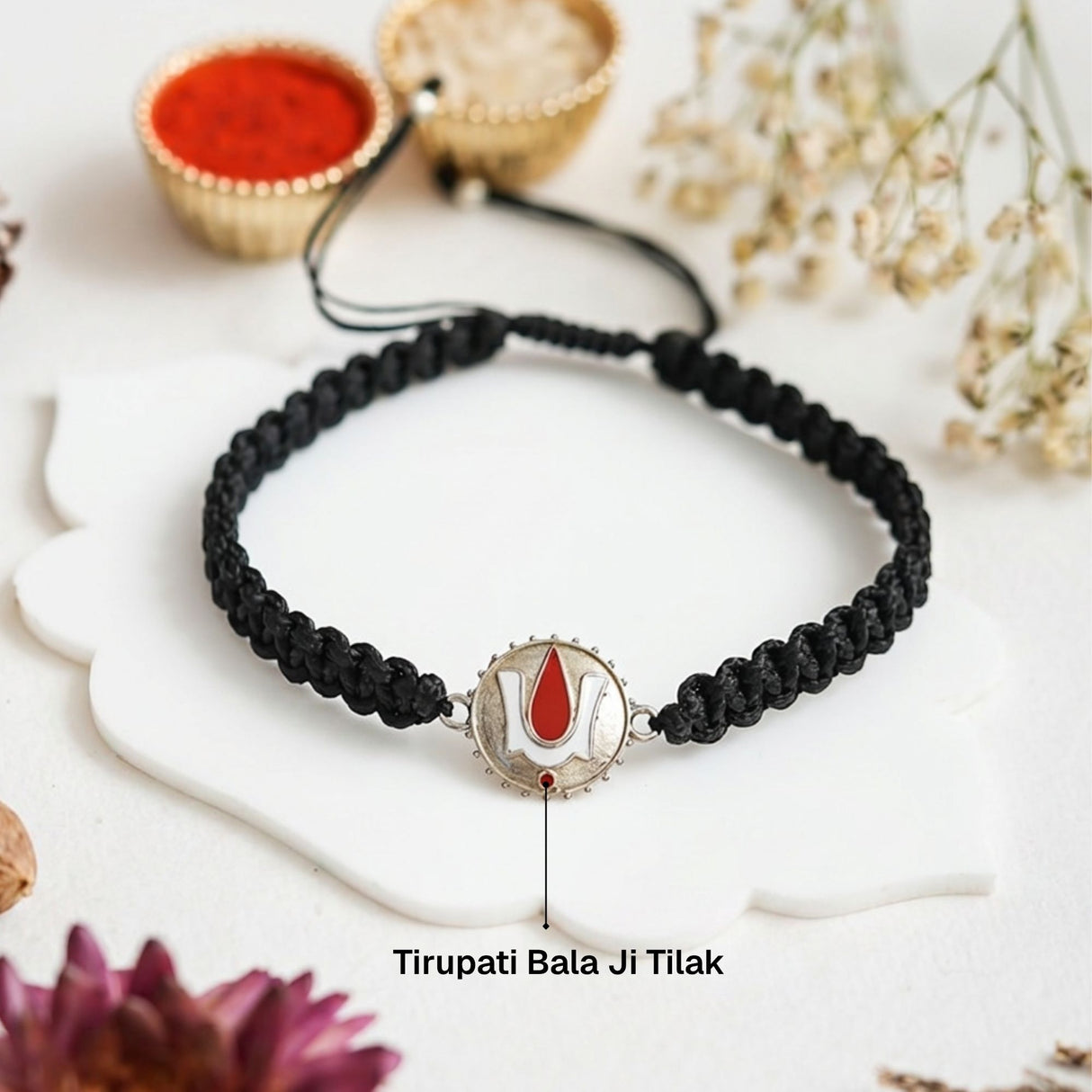 Tirupati Bala Ji Tilak Meenakari Rakhi Box
