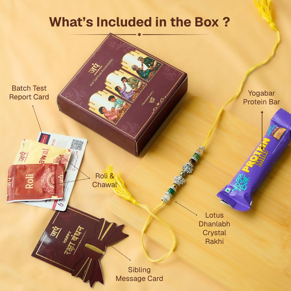 Lotus Dhanlabh Crystal Rakhi Box