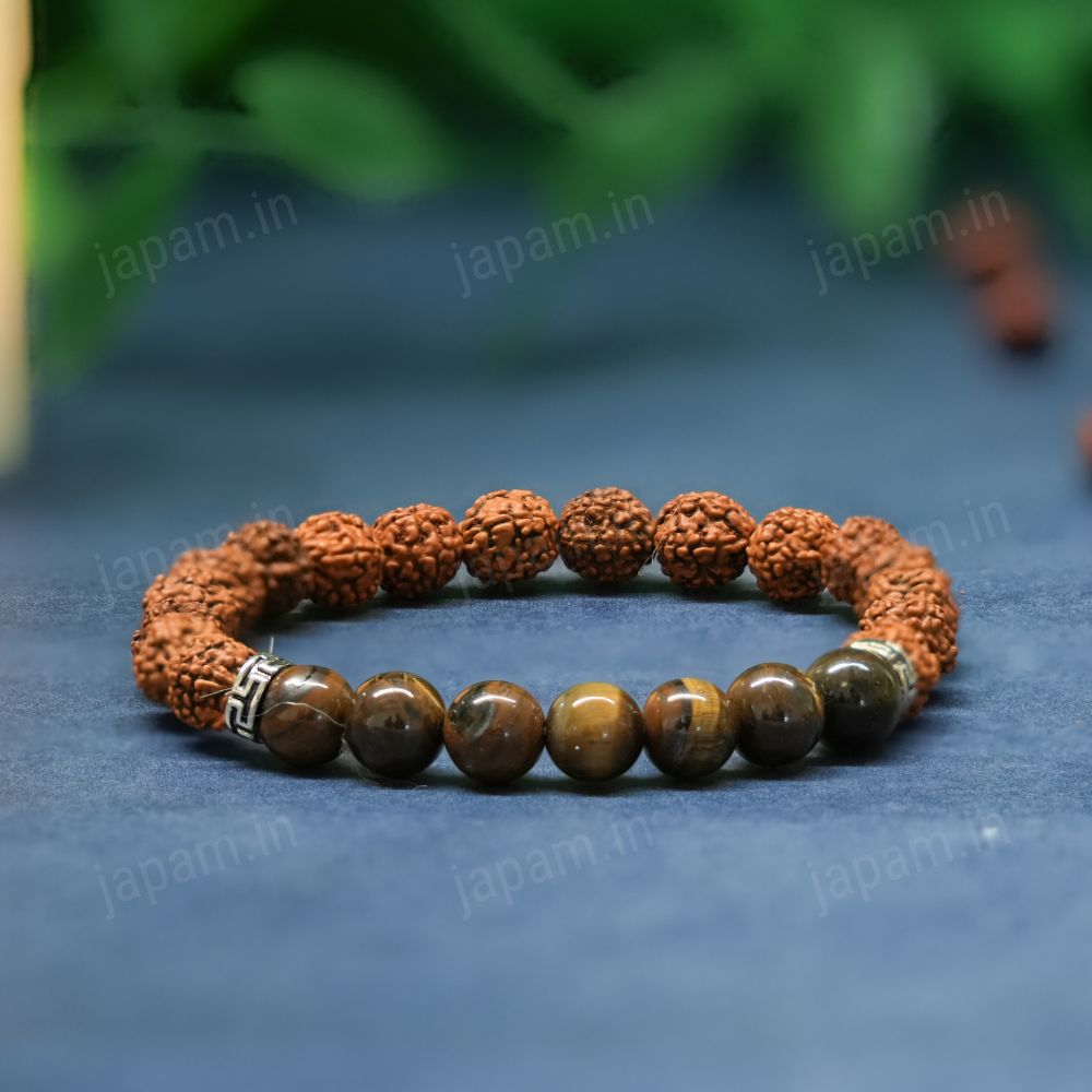 Rudraksha Tiger Eye Power Band