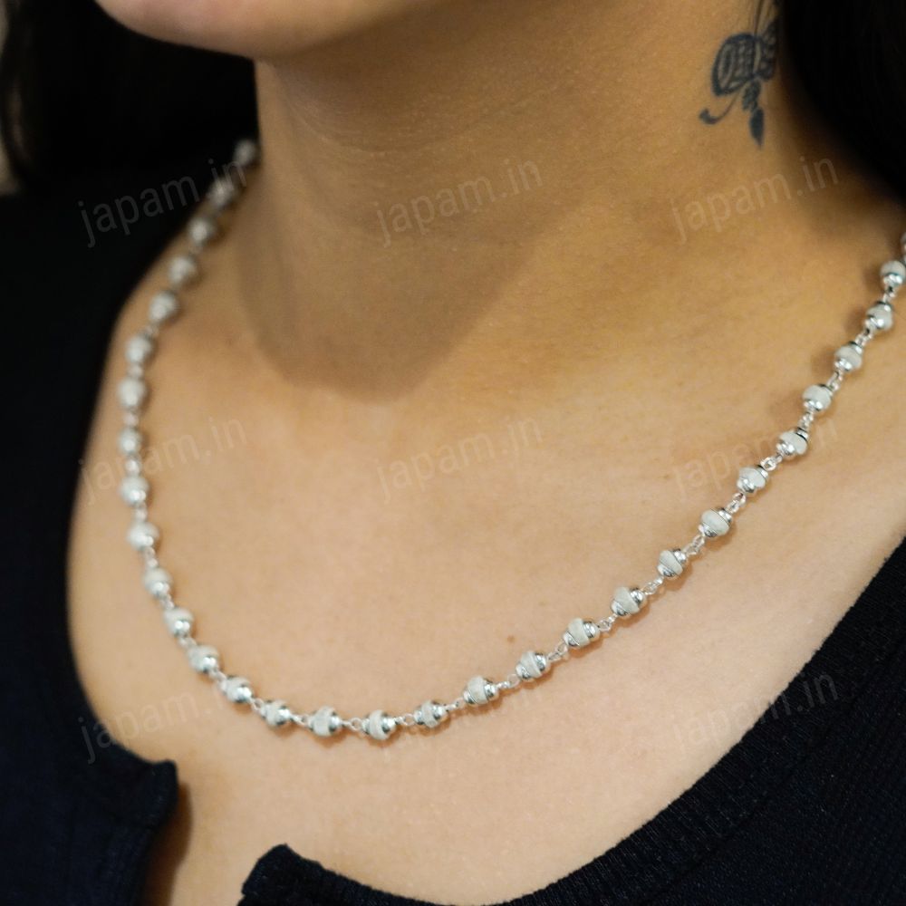 Silver Plated Tulsi Mala