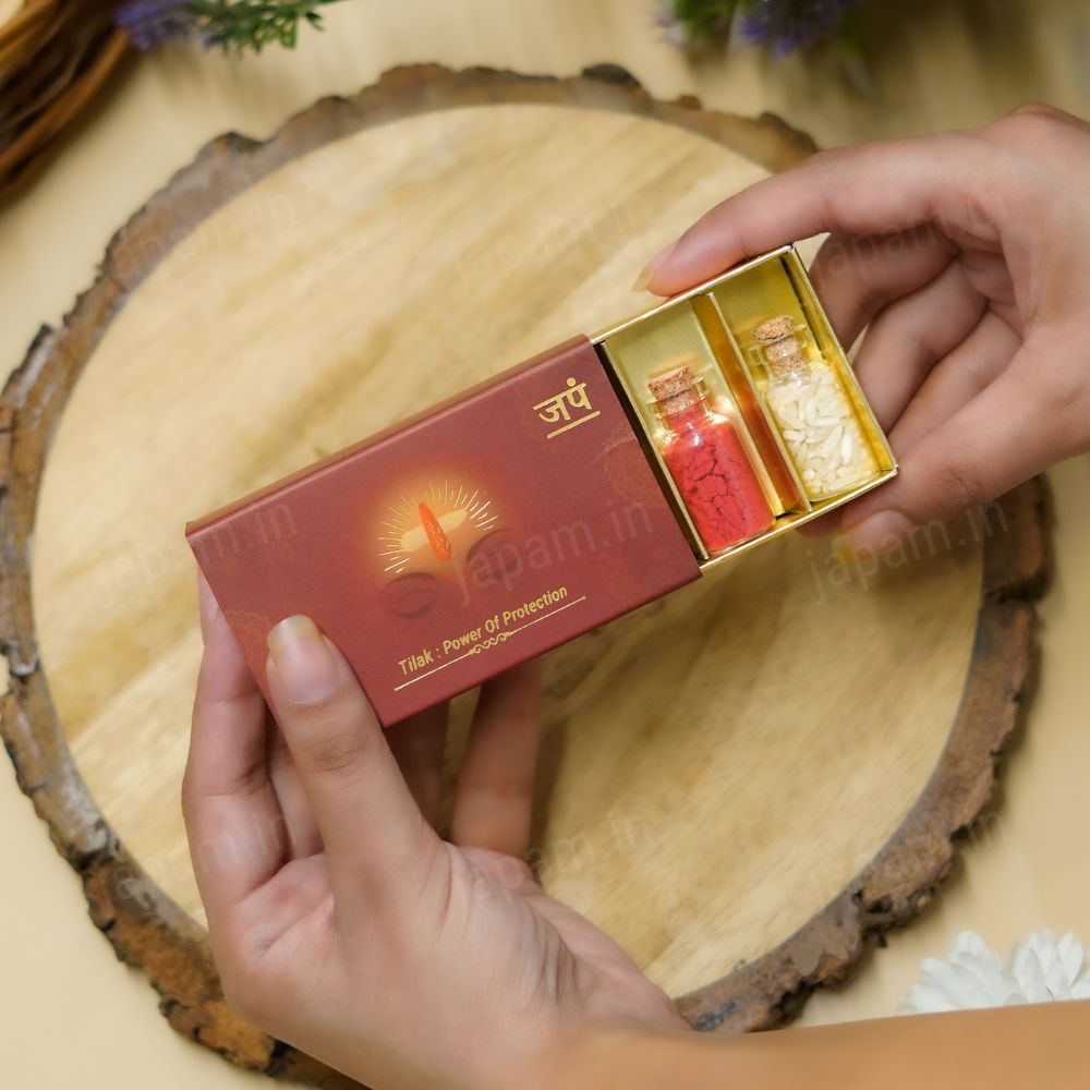 Divya Tilak Set - Kumkum, Haldi, Chandan & Chawal