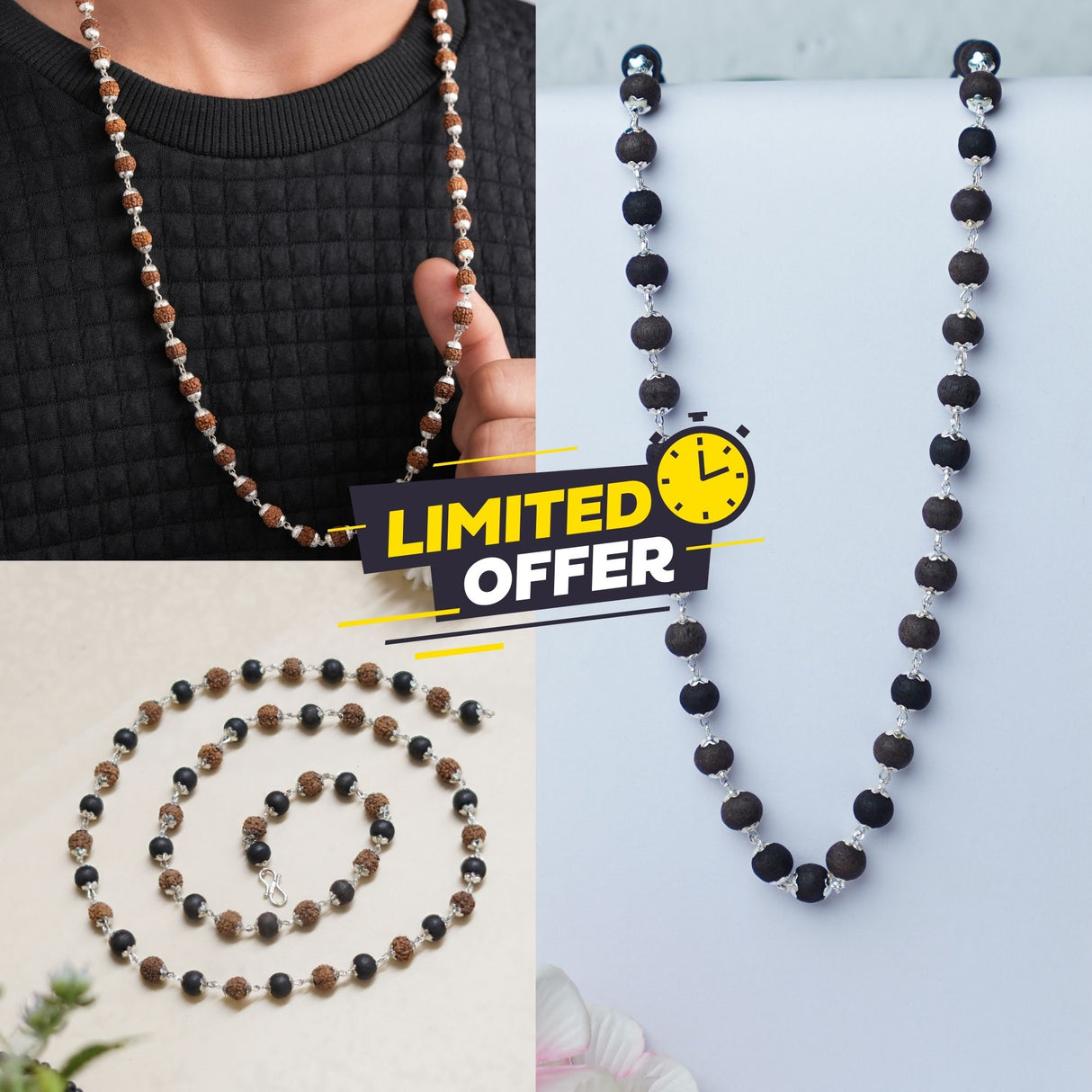 Rudraksha Karungali Fusion Mala Combo