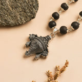 Silver Plated Ganesh Karungali Mala