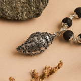 Silver Plated Shankh Karungali Mala