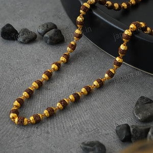 Gold Plated Eternal Grace Rudraksha Mala