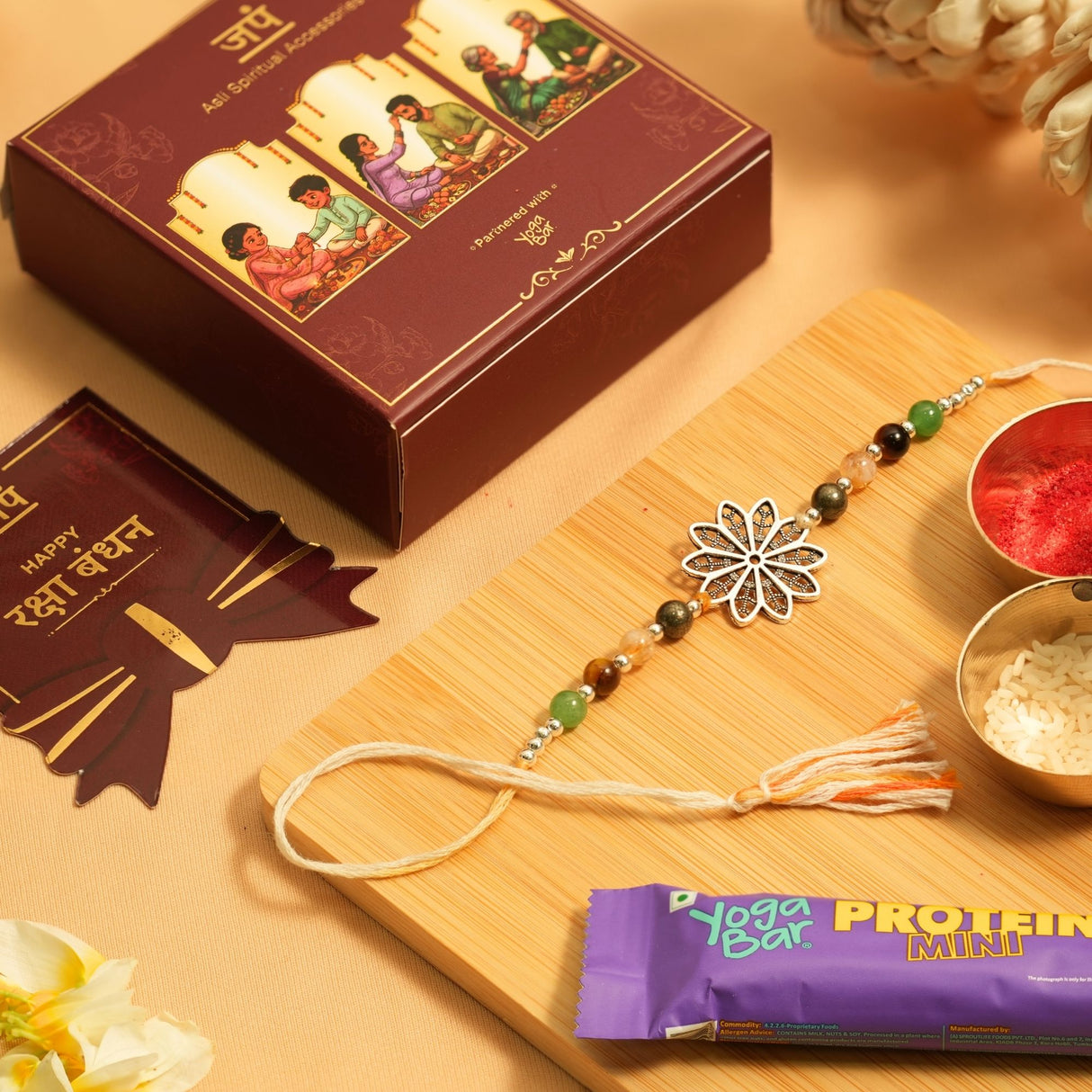 Money Magnet Floral Rakhi Box