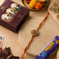 Gold Plated Swastik Rakhi Box