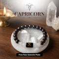 Garnet & Milky Quartz Zodiac Band for Capricorn (मकर राशि)