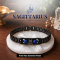 Sagittarius Zodiac Sign Metal Bracelet + Free Selenite Plate