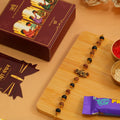 Gold Plated Shiv Rudraksha Karungali Rakhi Box