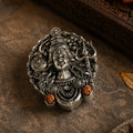 Silver Plated Rudra Roop Shiva Brooch