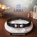 Libra Zodiac Sign Metal Bracelet + Free Selenite Plate