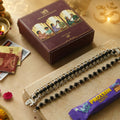 Silver Plated Modern + Elemental Karungali Rakhi Box for Bhaiya & Bhabhi