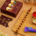 Gold Plated Essential Rudraksha Rakhi Box