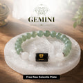 Green Aventurine & Milky Quartz Zodiac Band for Gemini (मिथुन राशि)