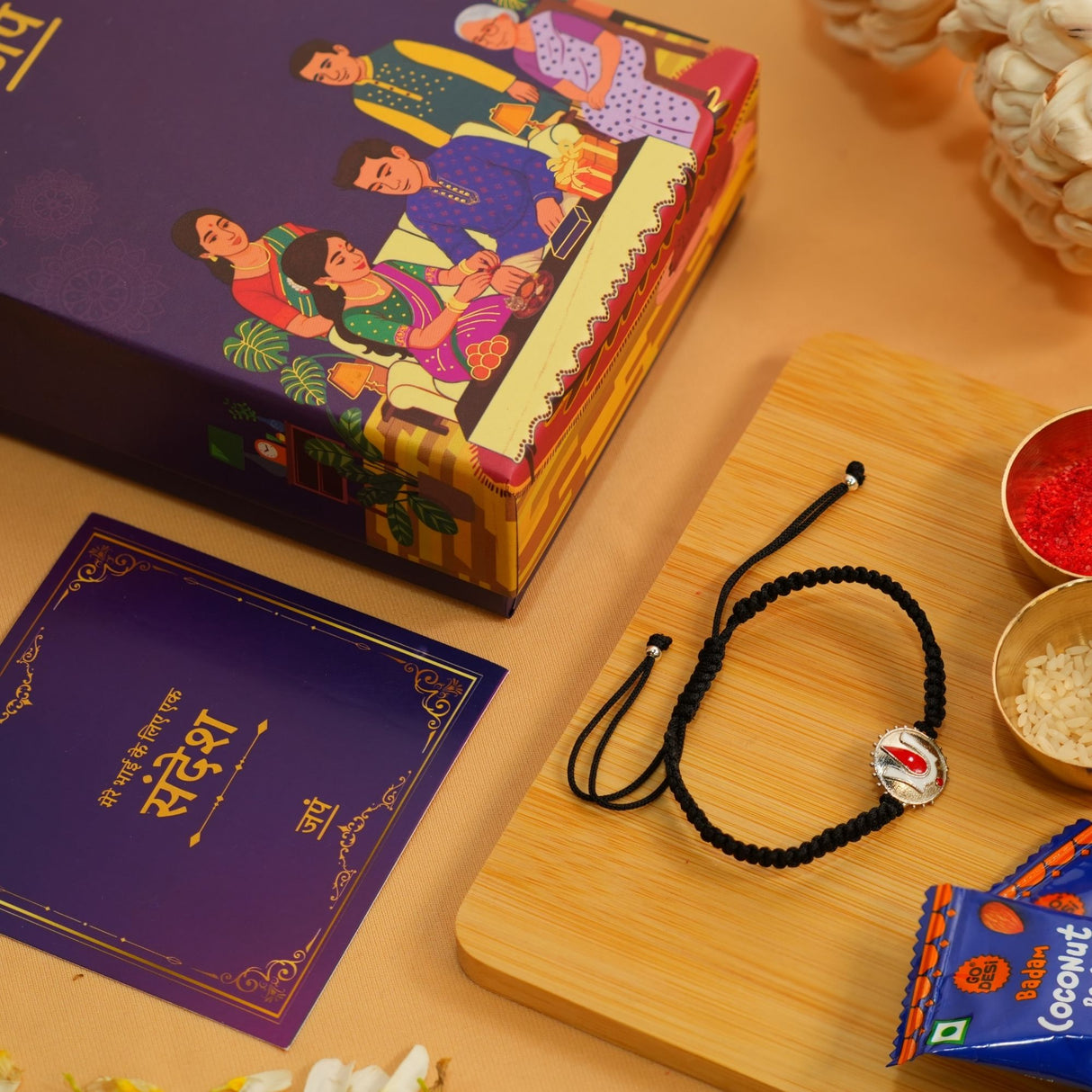 Tirupati Bala Ji Tilak Meenakari Rakhi Box