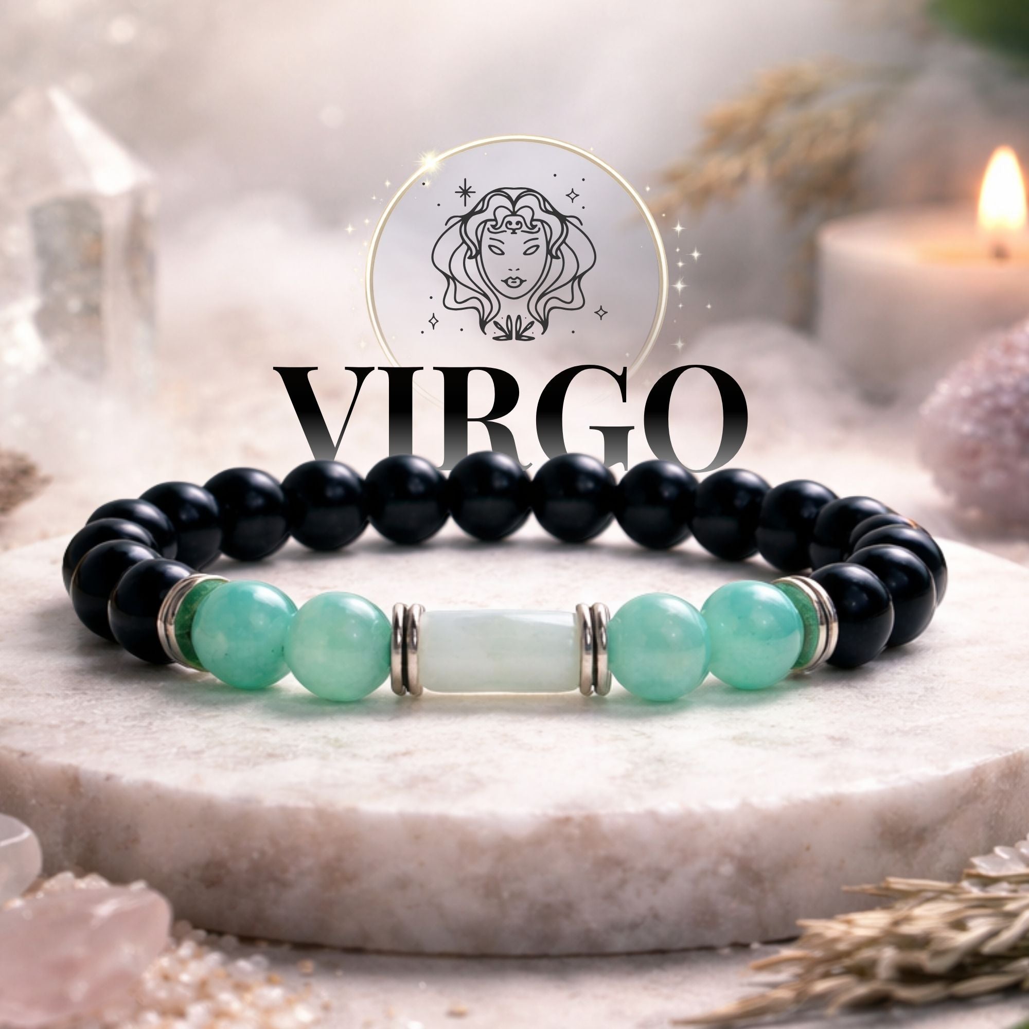 Amazonite Zodiac Band – Virgo (कन्या राशि) – Japam
