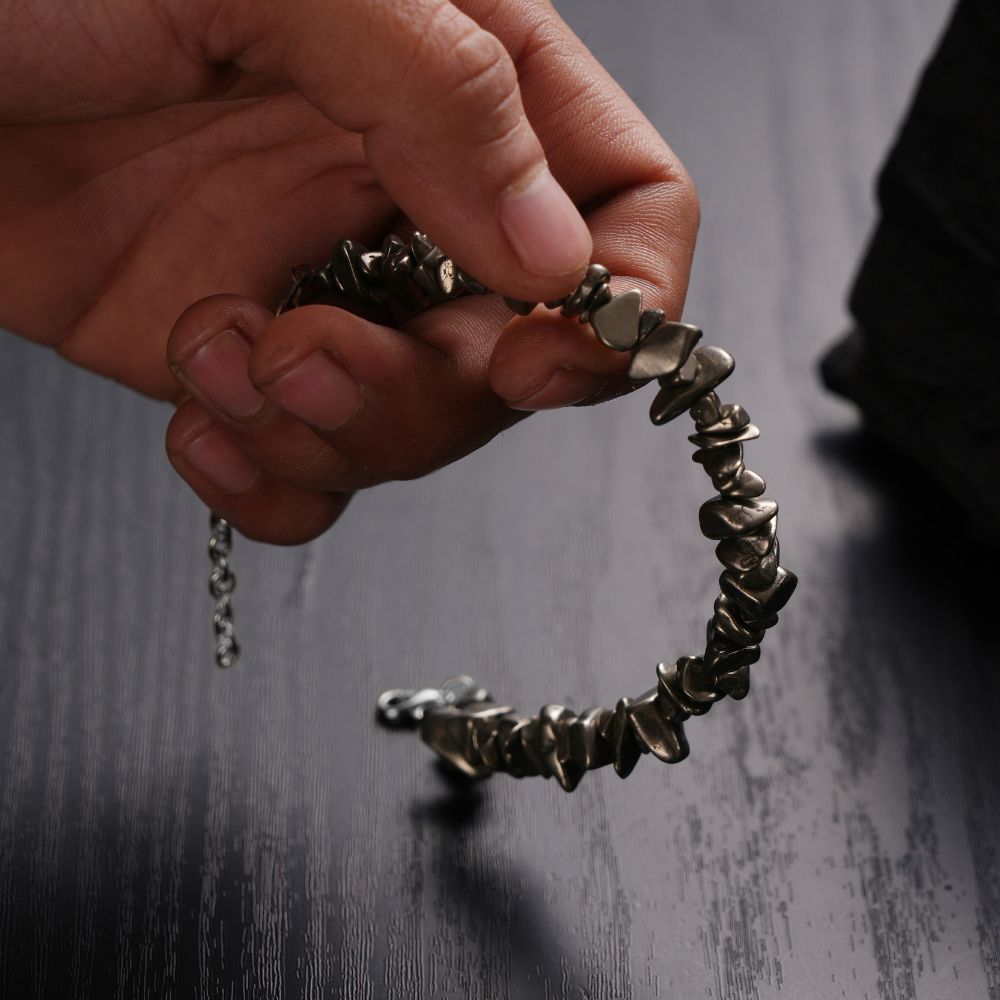 Pyrite Stone Splash Bracelet