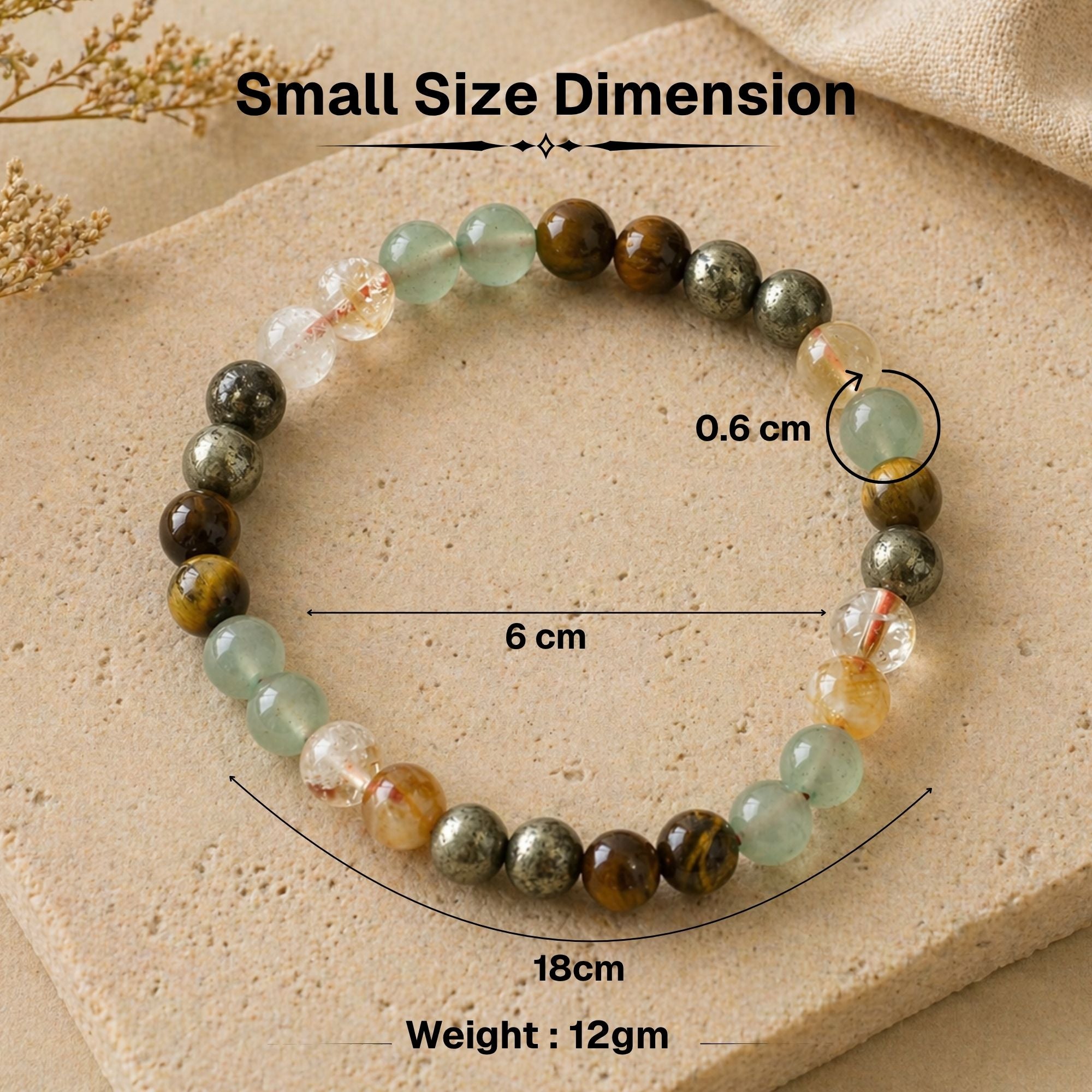 Money Magnet Fusion Band - Pyrite, Tiger Eye, Citrine & Aventurine