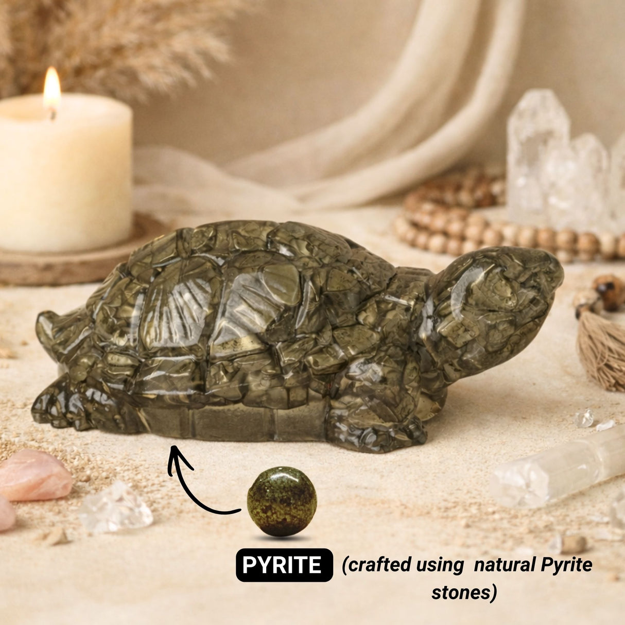 Pyrite Prosperity Tortoise (Kachhua)