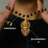 Gold Plated Bajrangbali Karungali Necklace