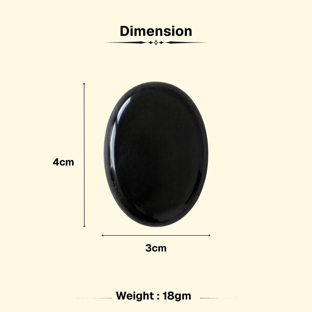 Black Obsidian Worry Stone