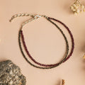 Love & Abundance Anklet with Pyrite and Garnet Stones