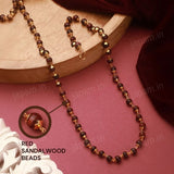 Gold Plated Authentic Red Sandalwood Mala