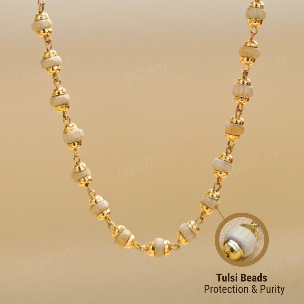 Gold Plated Tulsi Mala
