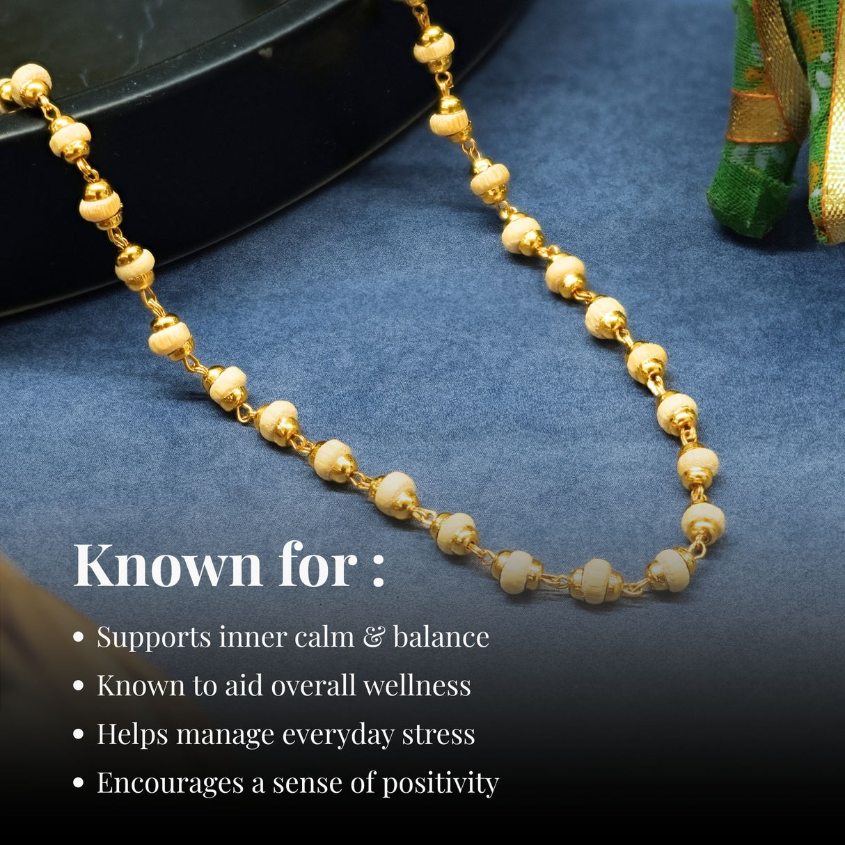 Gold Plated Tulsi Mala