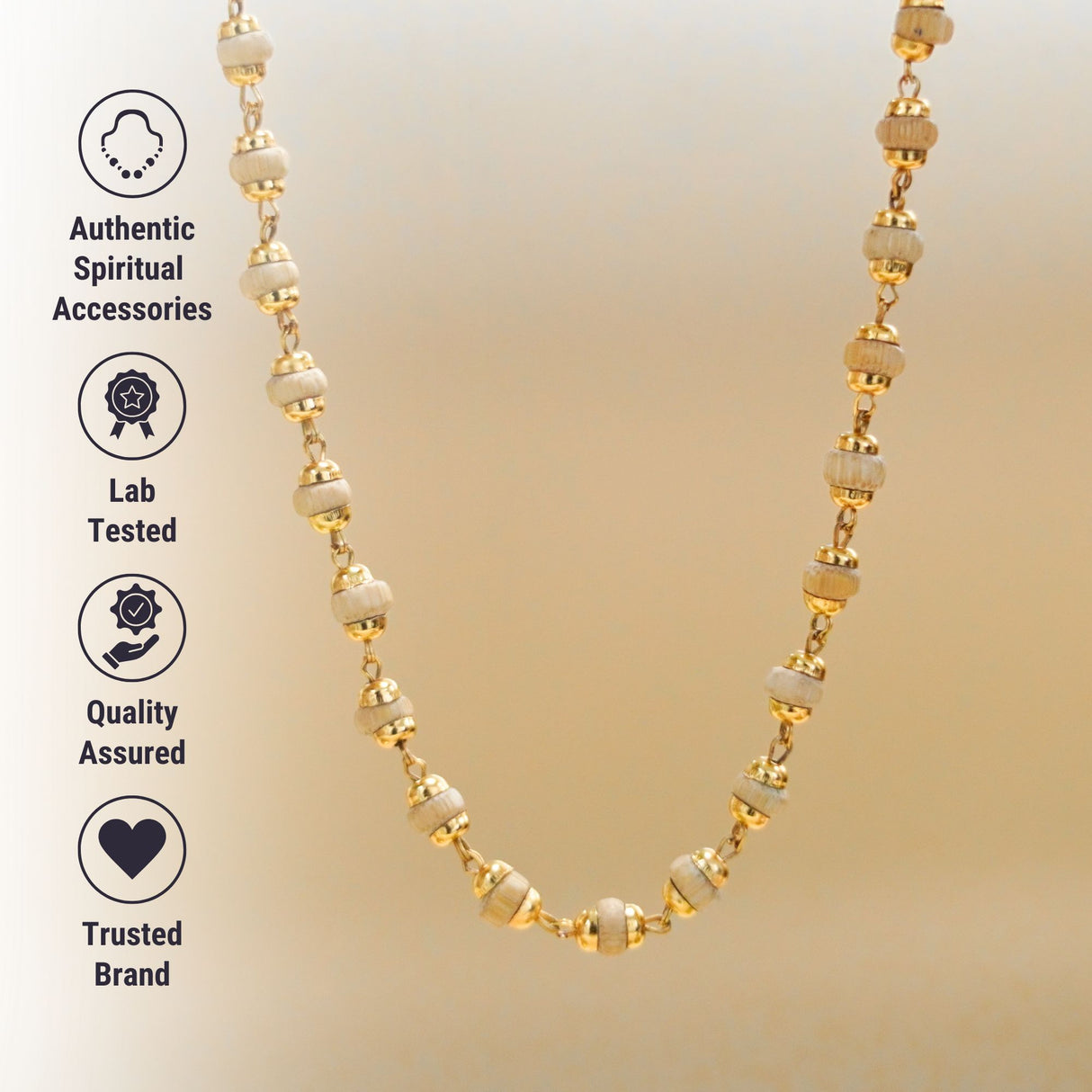 Gold Plated Tulsi Mala