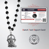 Silver Plated Karungali Necklace with Murugan Pendant