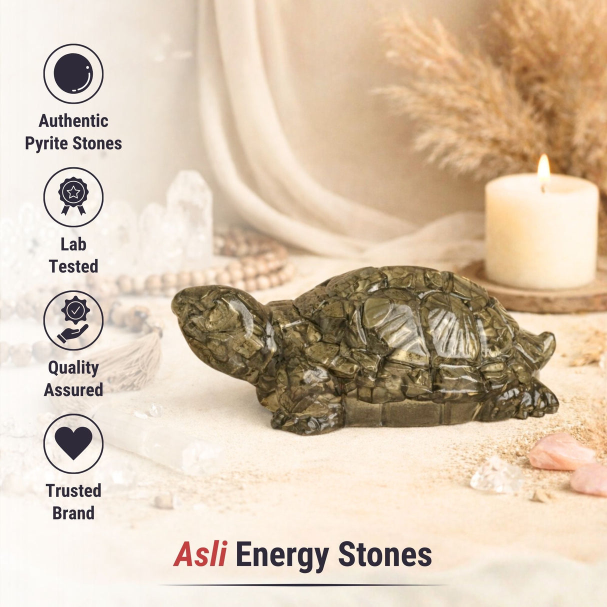 Pyrite Prosperity Tortoise (Kachhua)