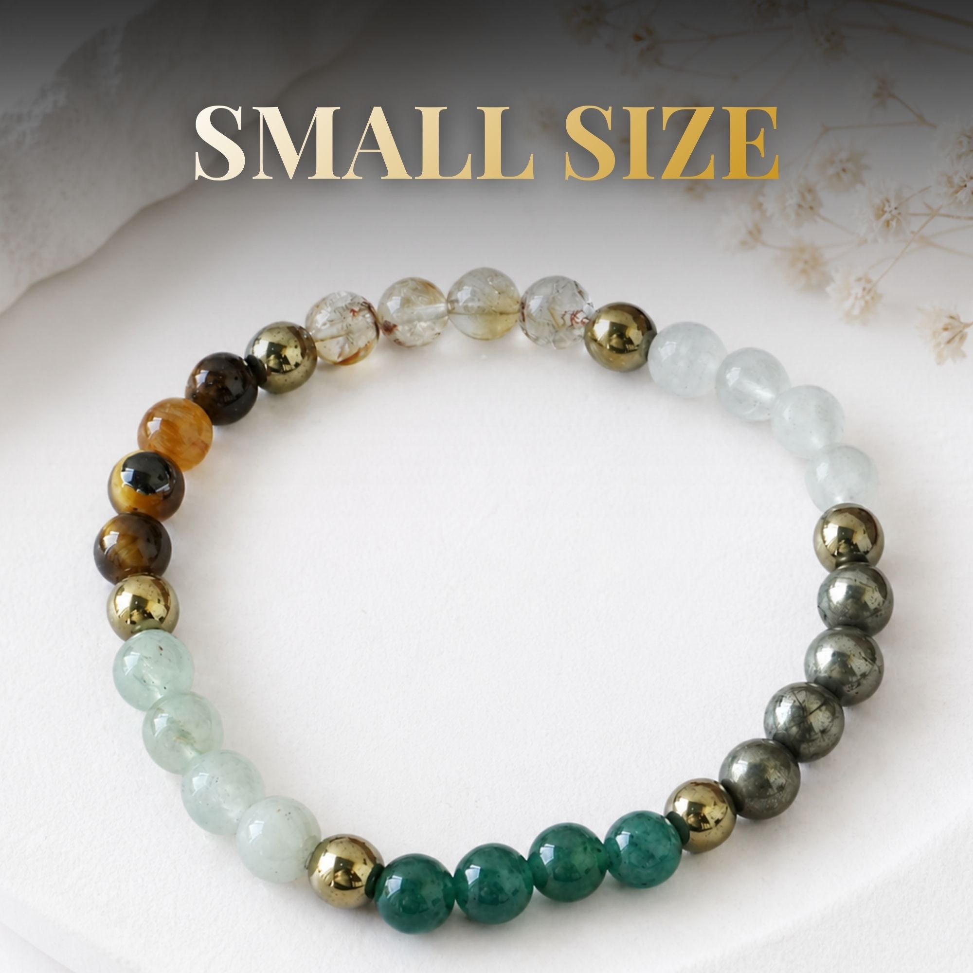 Dhanlabh Band with Pyrite, Tiger Eye, Citrine, Aventurine, Sphatik