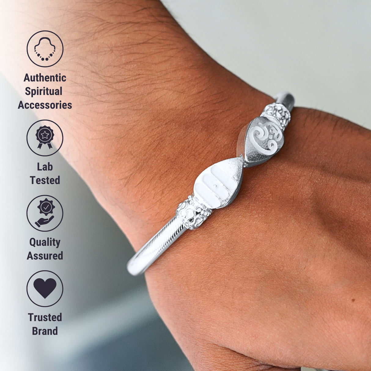 Silver Plated Vel Kada